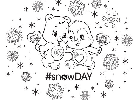 450x334 Wonderheart Bear Coloring Pages Snowday Care Bears Page Ag Kidzone