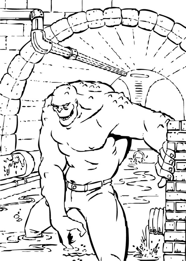 607x850 Killer Croc Coloring Pages