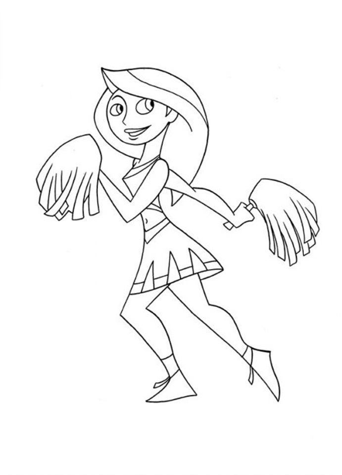 691x960 Kim Possible Preparing Dancing Cheerleader Kim Possible Coloring