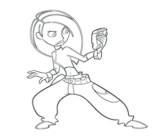 540x450 Kim Possible Coloring Pages