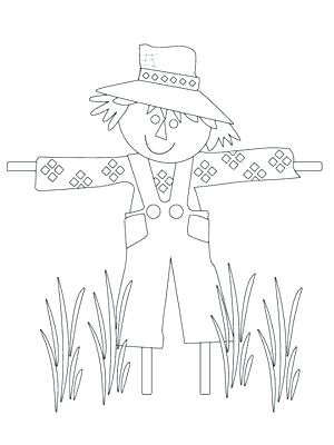 300x400 Free Scarecrow Coloring Pages Scarecrow Coloring Pages Free