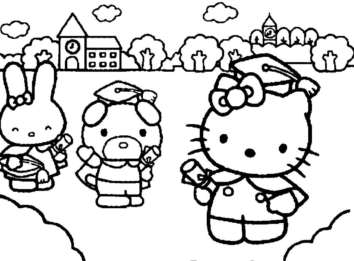 1221x900 Graduation Coloring Pages