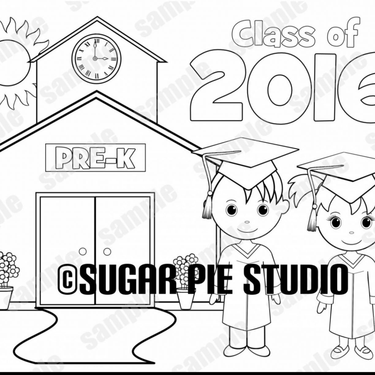 1224x1224 Graduationoloring Pagesap Girls For Kids Sheet Kindergarten Bear