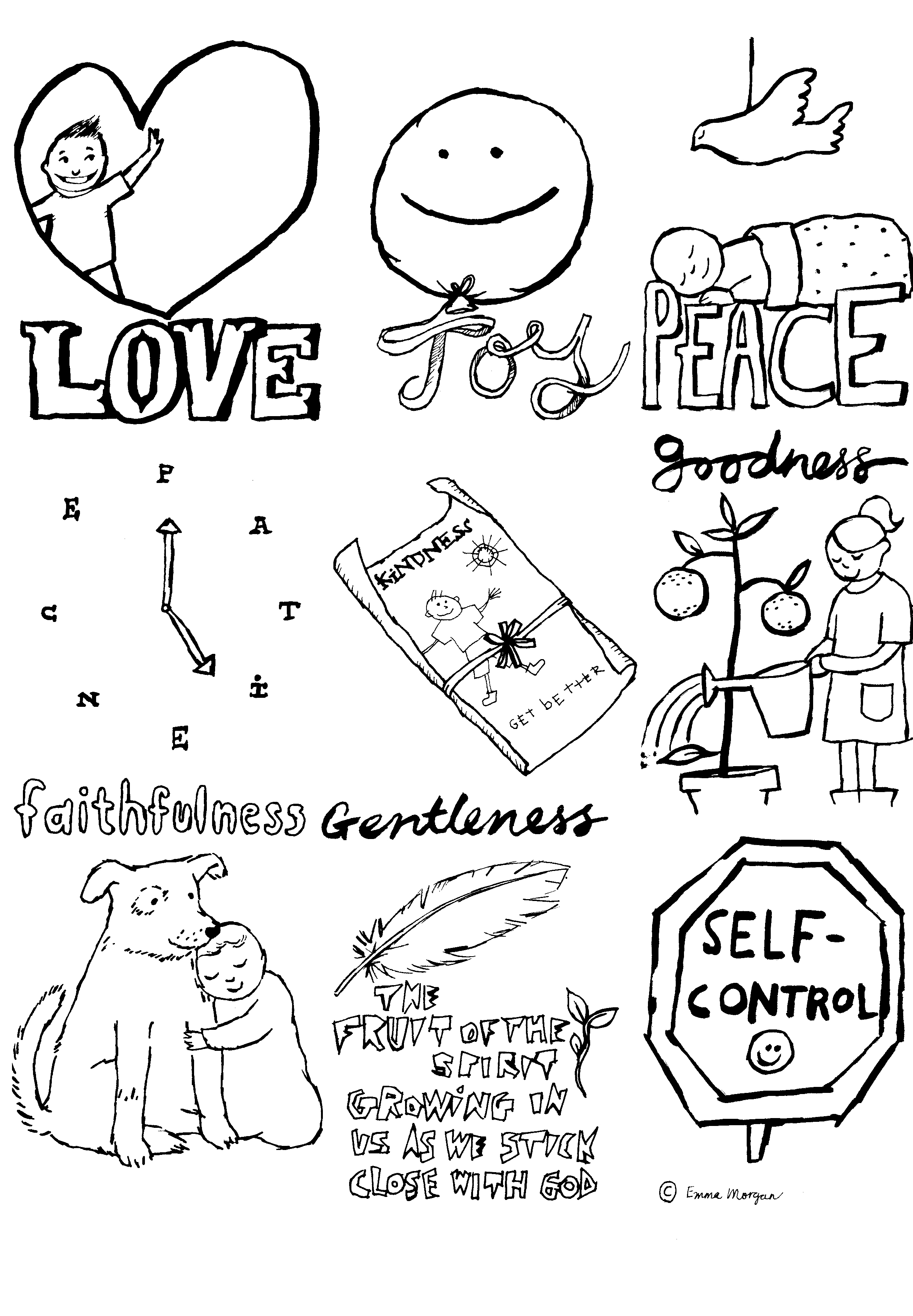 2432x3504 Kindness Coloring Pages