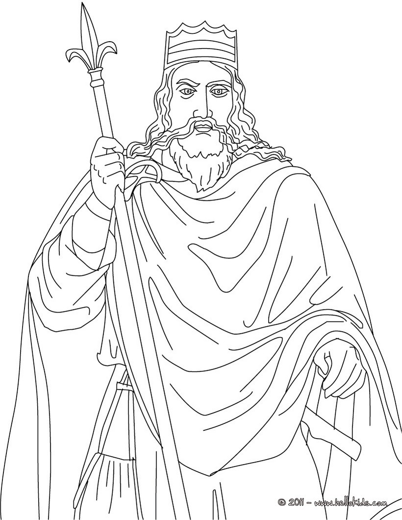 820x1060 King Charlemagne Coloring Pages