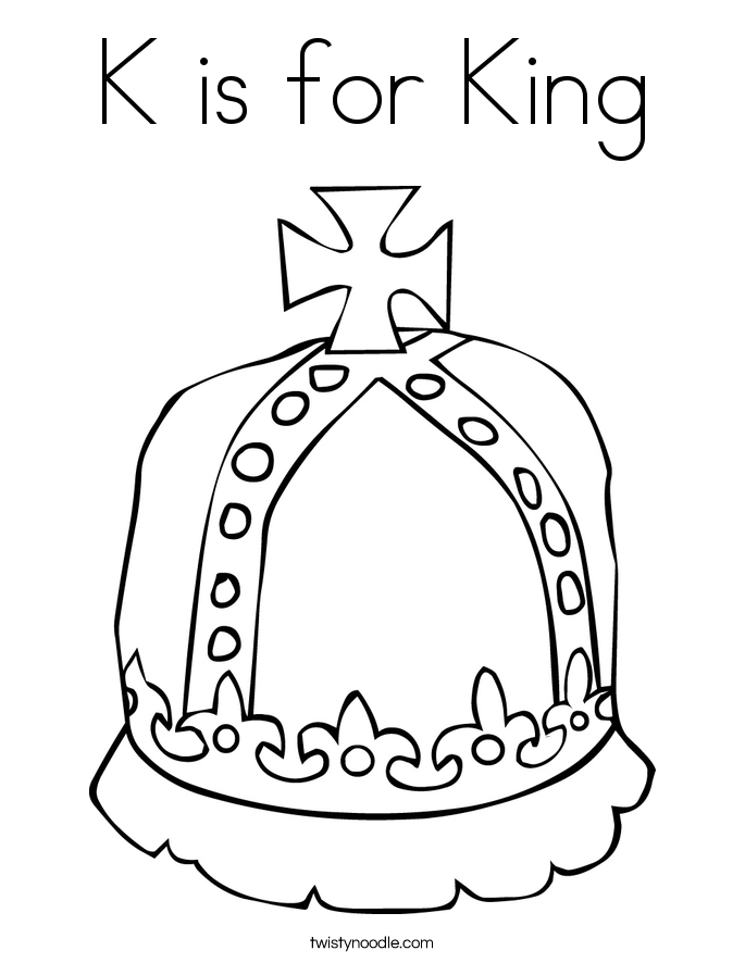 685x886 K Is For King Coloring Page