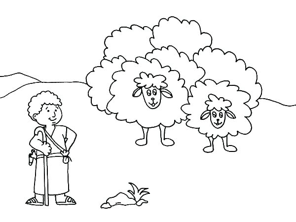 600x450 King David Colouring Pages The Shepherd Boy Coloring Page We Com