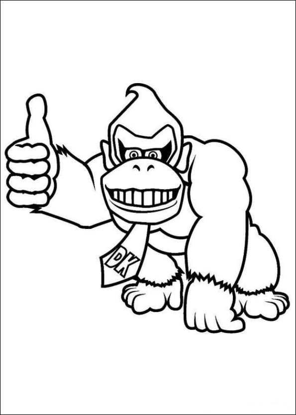 595x834 Innovation Inspiration Donkey Kong Coloring Pages To Print