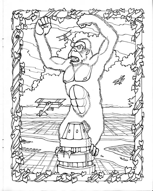 520x650 King Kong Coloring Page
