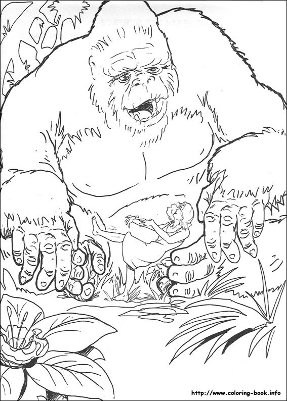 567x794 King Kong Coloring Picture