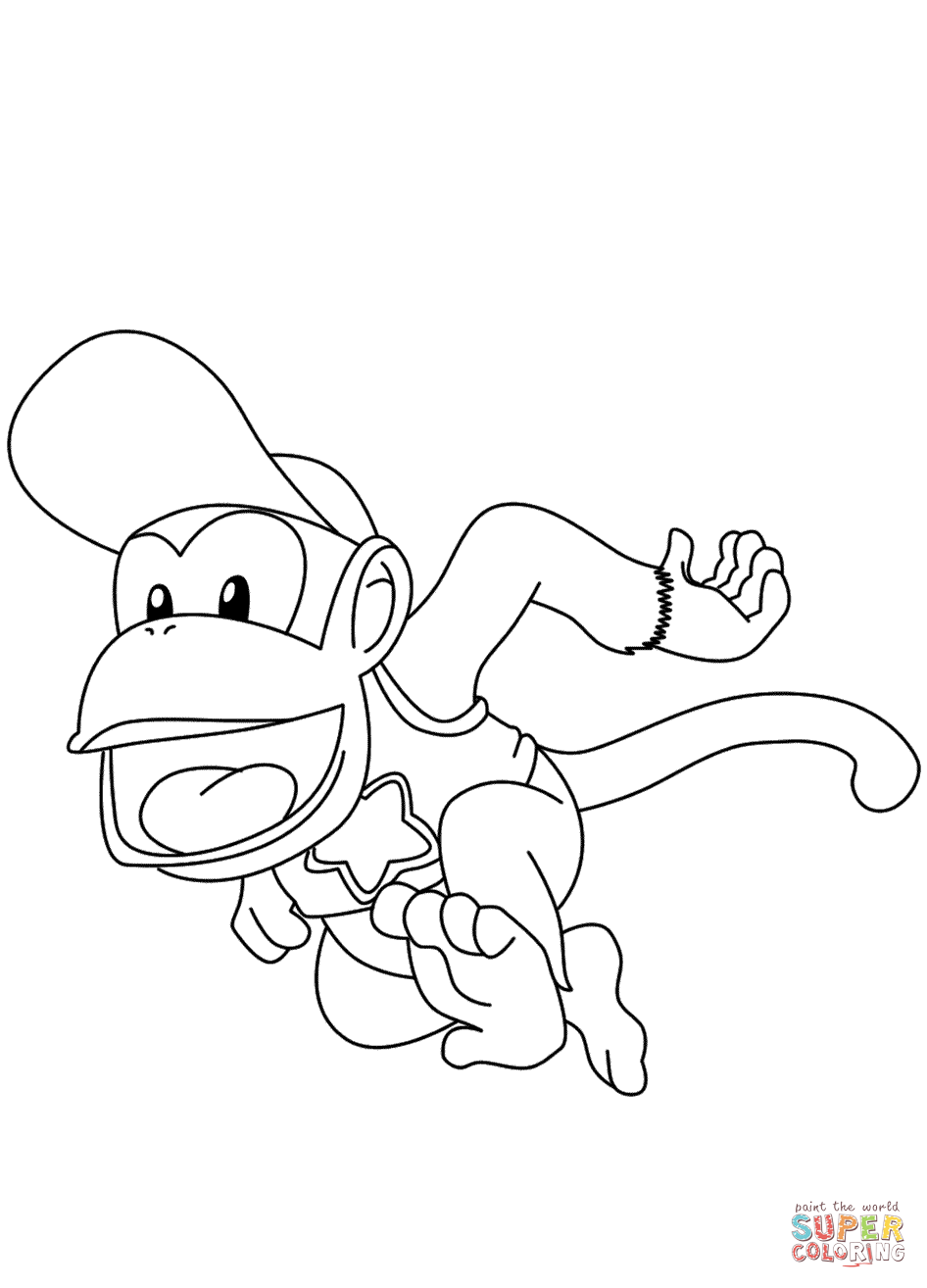 946x1314 Diddy Kong Coloring Page Free Printable Coloring Pages Donkey Kong