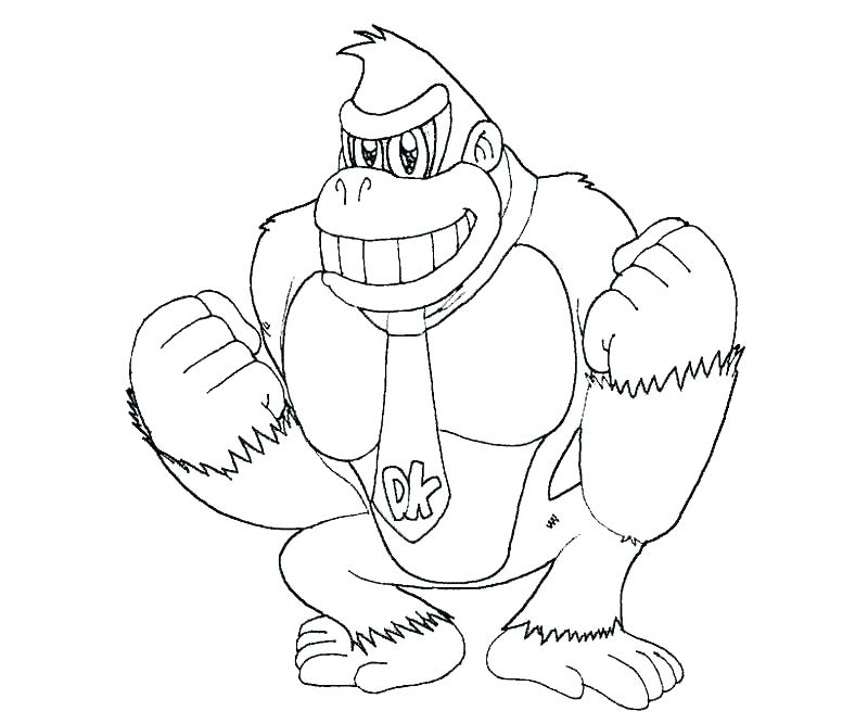 800x667 Donkey Kong Coloring Pages Icontent