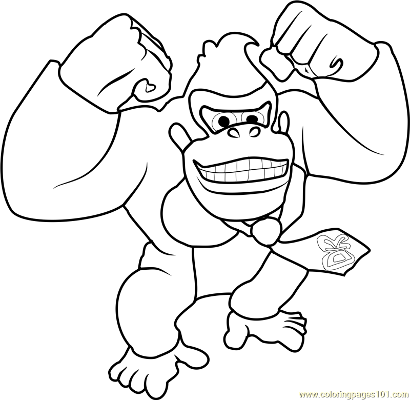 800x780 Donkey Kong Coloring Page
