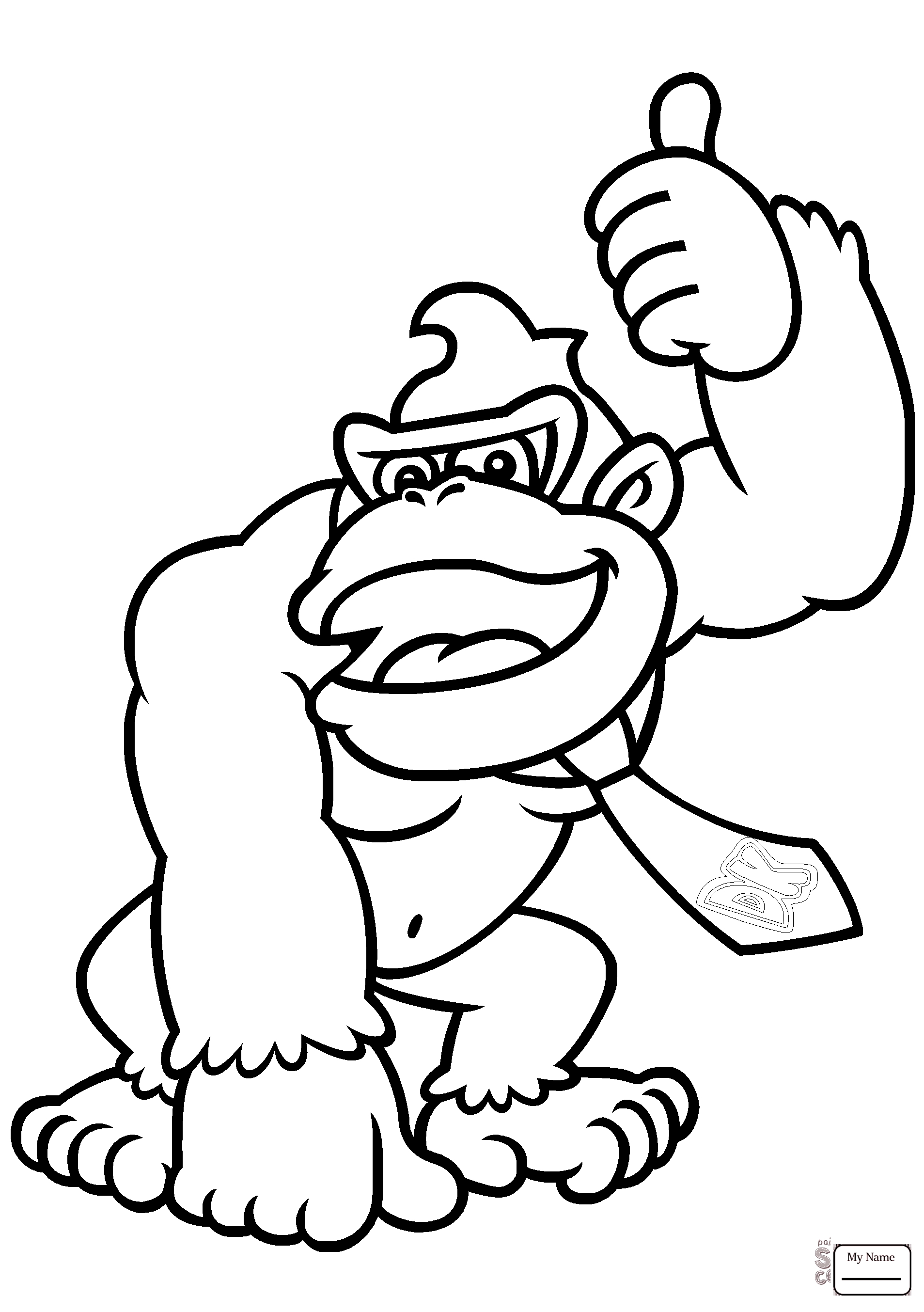 1907x2707 Donkey Kong And Diddy Kong Coloring Pages Printable Coloring Book