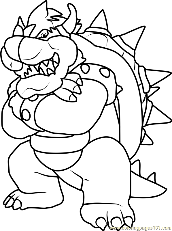 597x800 King Koopa Coloring Page