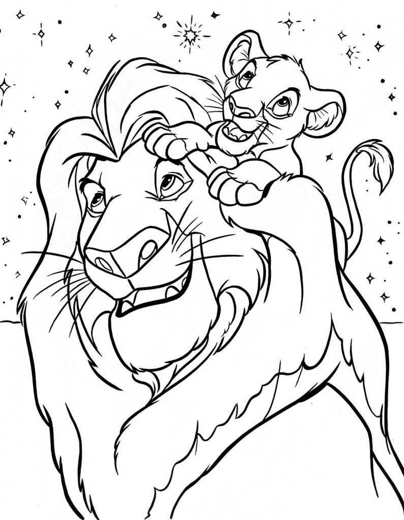 795x1024 Lion King Coloring Pages