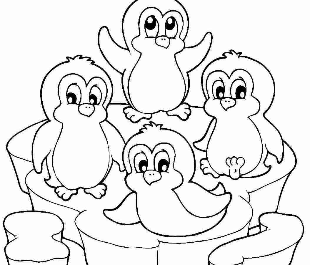 1054x900 King Penguin Coloring Page Free Printable Pages Brilliant