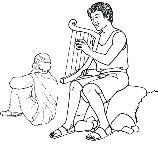 600x558 King Saul Coloring Pages