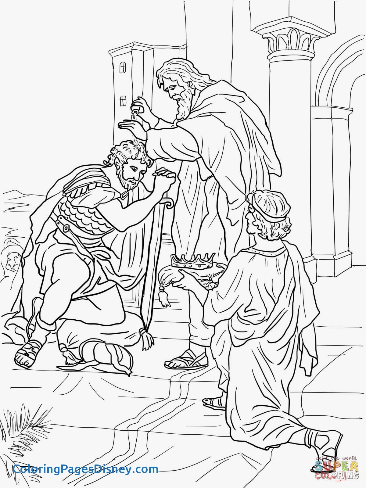 1200x1600 King Solomon Coloring Pages New David Is Crowned King Coloring