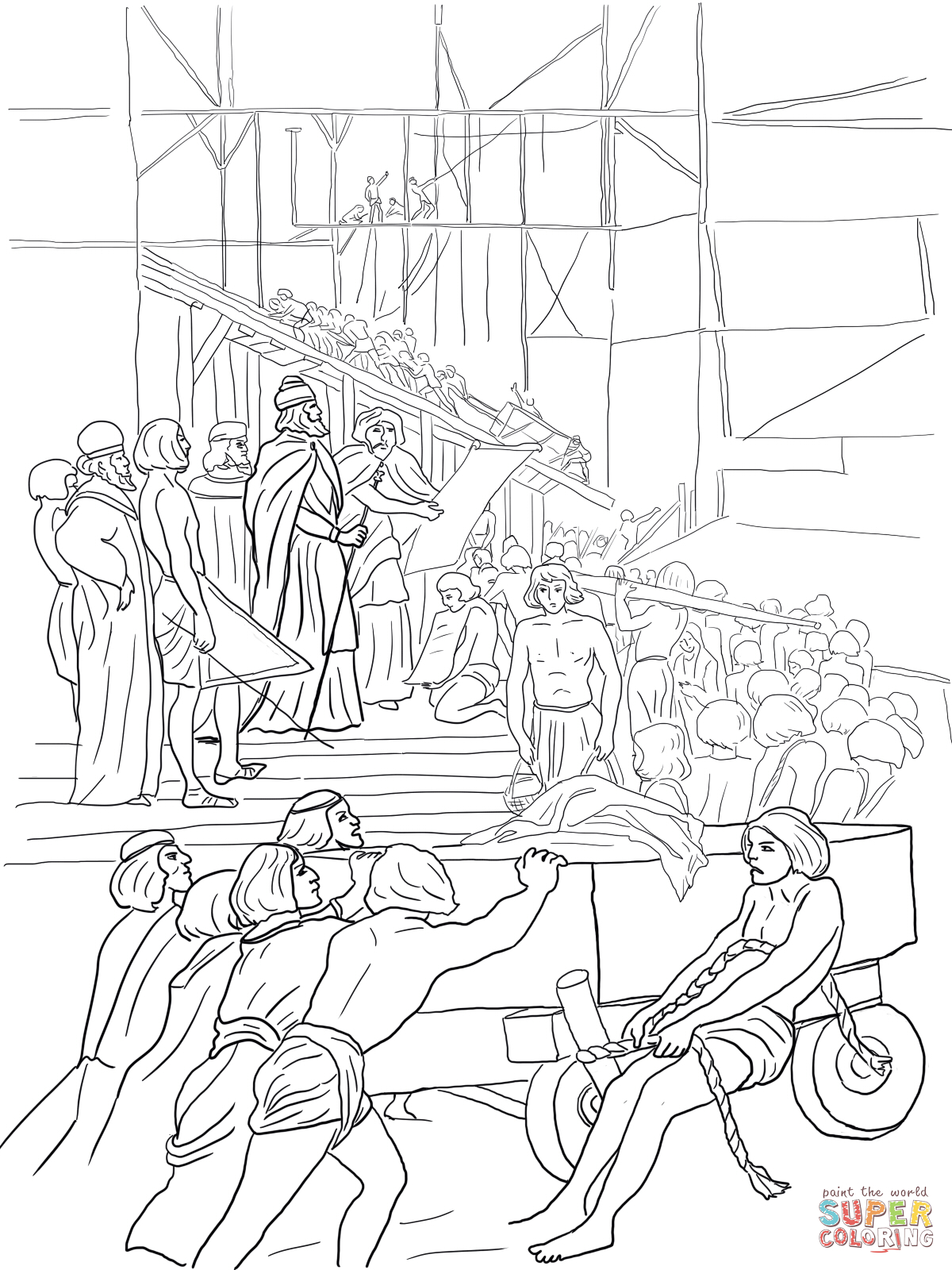1200x1600 Inspiration King Solomon Builds The Temple Coloring Page
