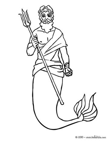 364x470 King Triton With Is Trident Coloring Page How To Draw Sea