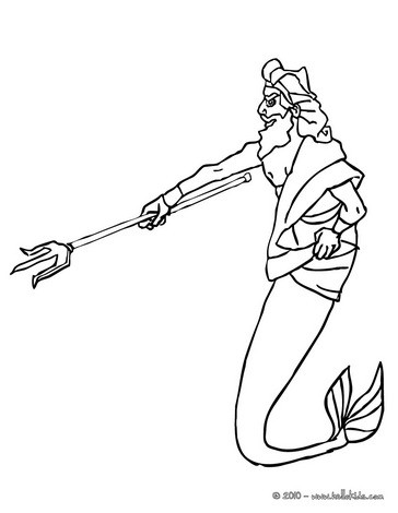 364x470 King Triton Coloring Pages