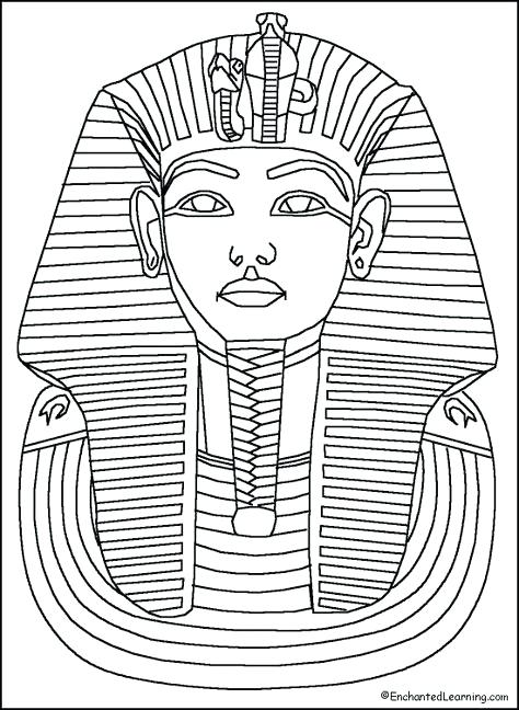 474x648 King Tut Para Colorear King Tut En La Para Collar Para Colorear