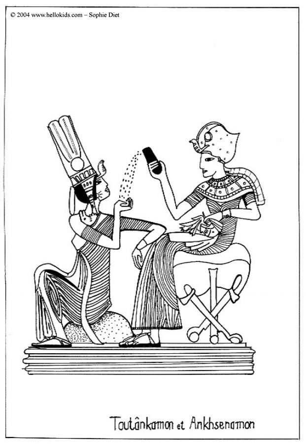 621x900 Tutankhamun Coloring Pages