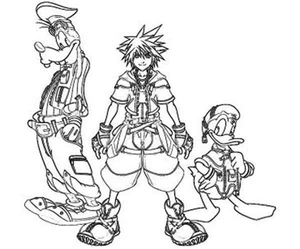 600x499 Kingdom Hearts Coloring Pages
