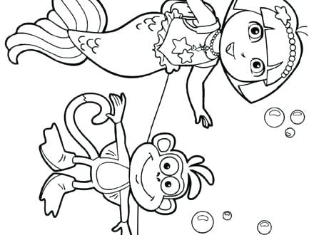 440x330 Dora Coloring Page Mermaid Coloring Pages Mermaid Coloring Pages
