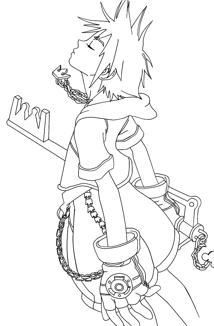 725x1100 Kingdom Hearts Coloring Pages