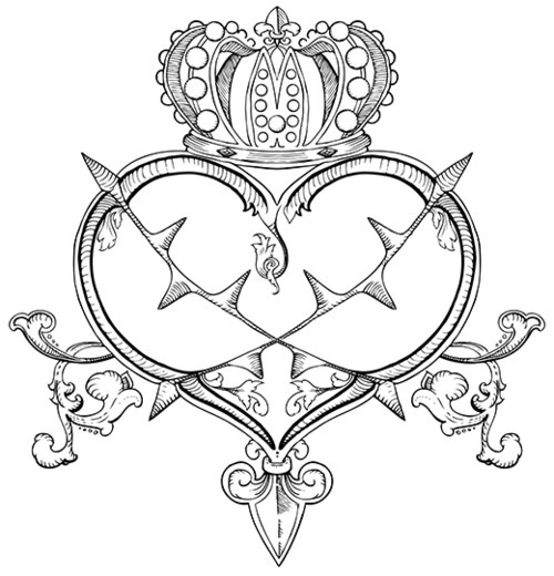 500x520 Kingdom Hearts Heartless Coloring Page