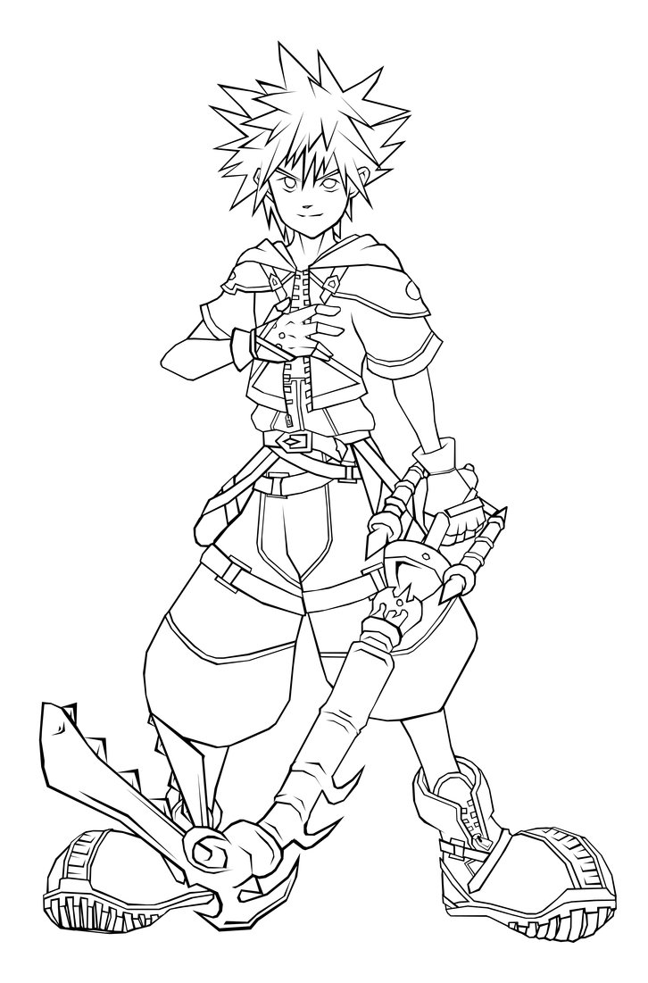 726x1101 Free Printable Kingdom Hearts Coloring Pages For Kids