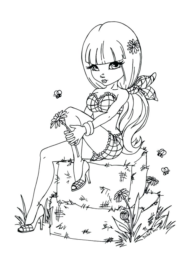 750x1006 Pin Up Girl Coloring Pages Medium Size Of Together With Kinky