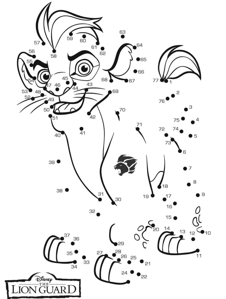 772x1024 Lion Guard Coloring Pages Printable The Disney Kion Connect Dot