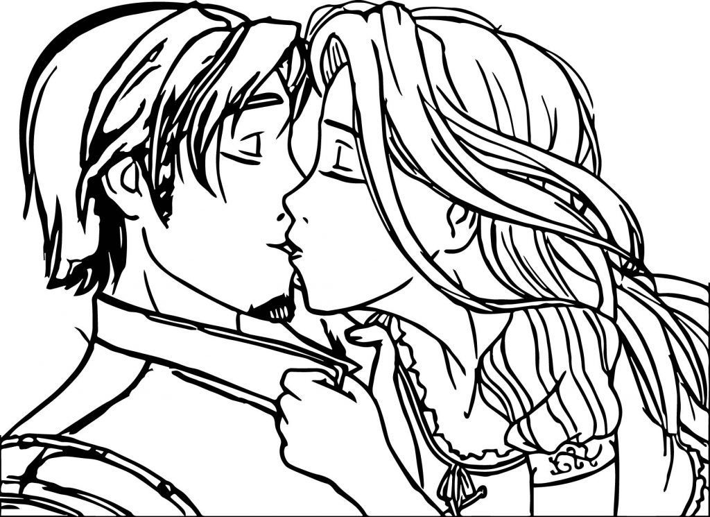 1024x745 Couple Kissing Coloring Page In Kiss Coloring Pages