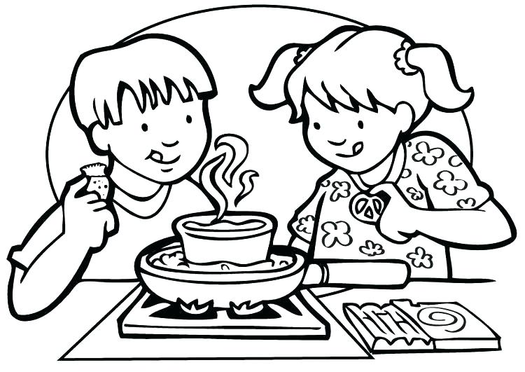 750x531 Cooking Coloring Pages Kitchen Coloring Pages Top Rated Cooking
