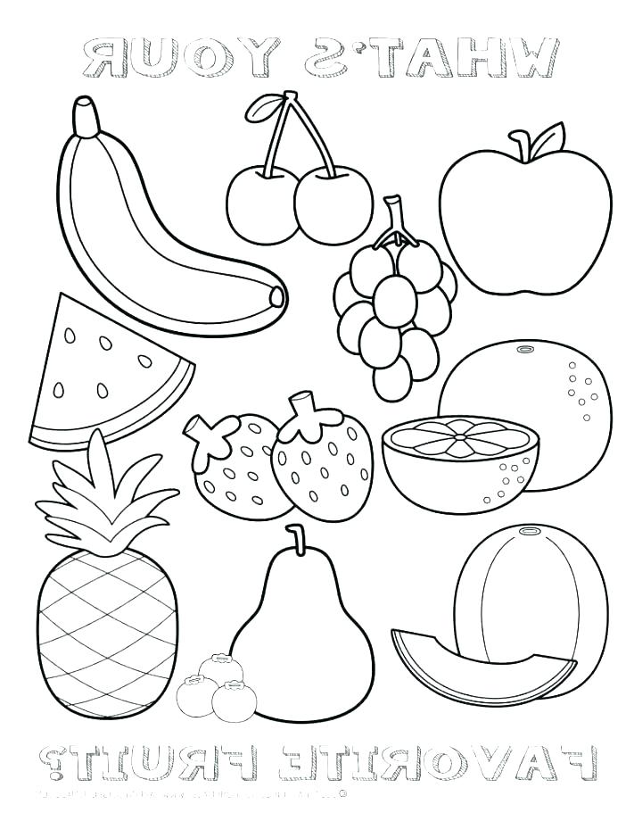 711x920 Coloring Pages Educational Printable Fruits For Kindergarten Funny