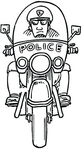 265x480 Police Officer Tools Coloring Pages Motorcycle Policeman Page Free