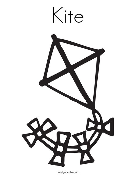 468x605 Kite Coloring Page