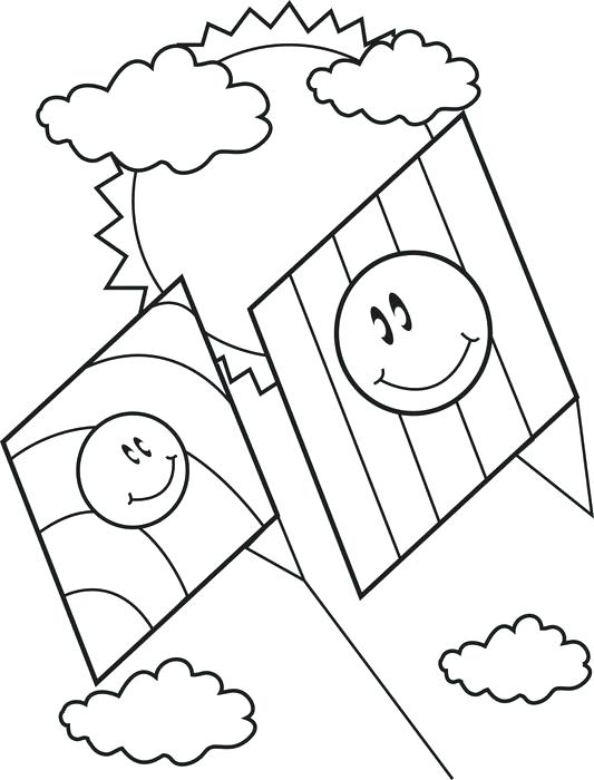533x700 Kite Coloring Page Spring Kites Coloring Page Chinese Kite