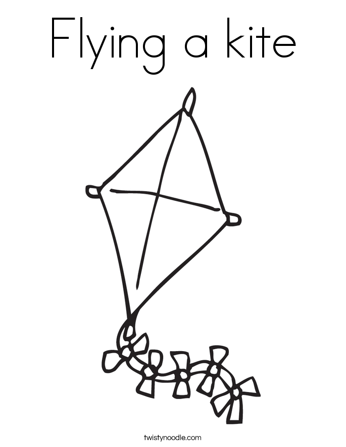 685x886 Flying A Kite Coloring Page