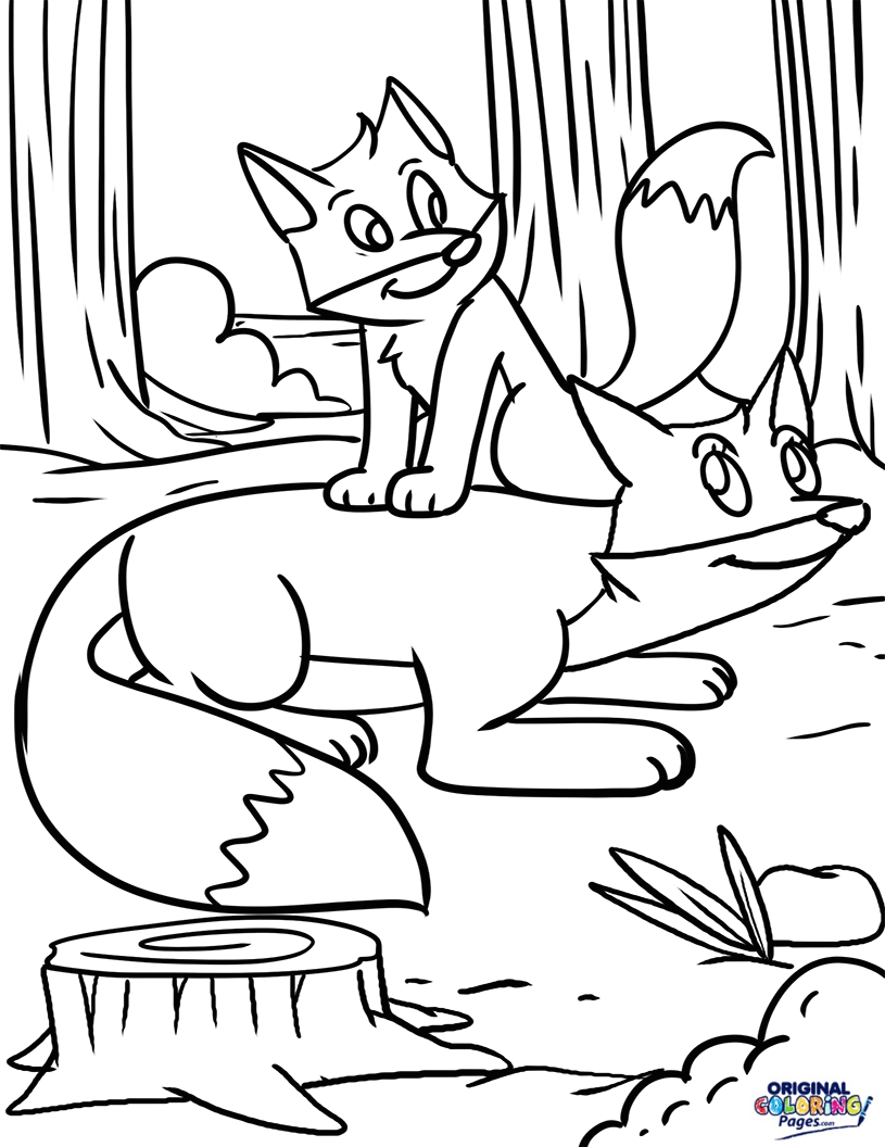 815x1056 Foxes Baby Fox Coloring Pages