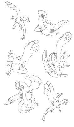 236x405 Lugia X Articuno Linearts