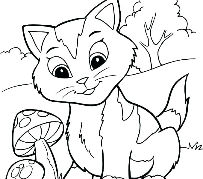 678x600 Kitten Coloring Pages For Adults Printable Kittens Free Kids Best