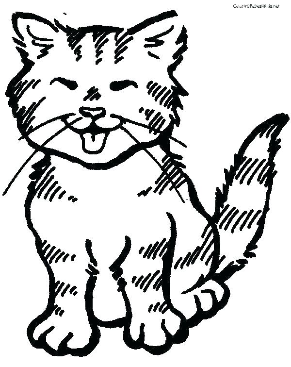 600x756 Kitten Color Pages Kitten Coloring Pages For Adults Kitten