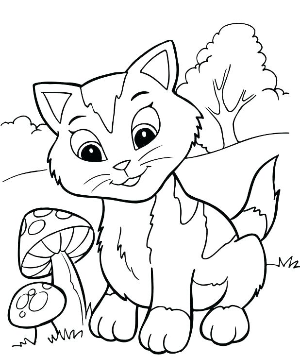 618x735 Kitten Coloring Pages Printable Printable Kitten Coloring Pages