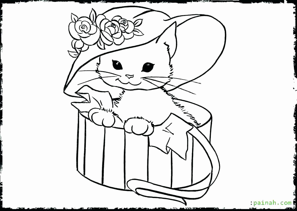 1024x728 Kittens Coloring Pages To Print Fresh Cute Kitten Coloring Pages
