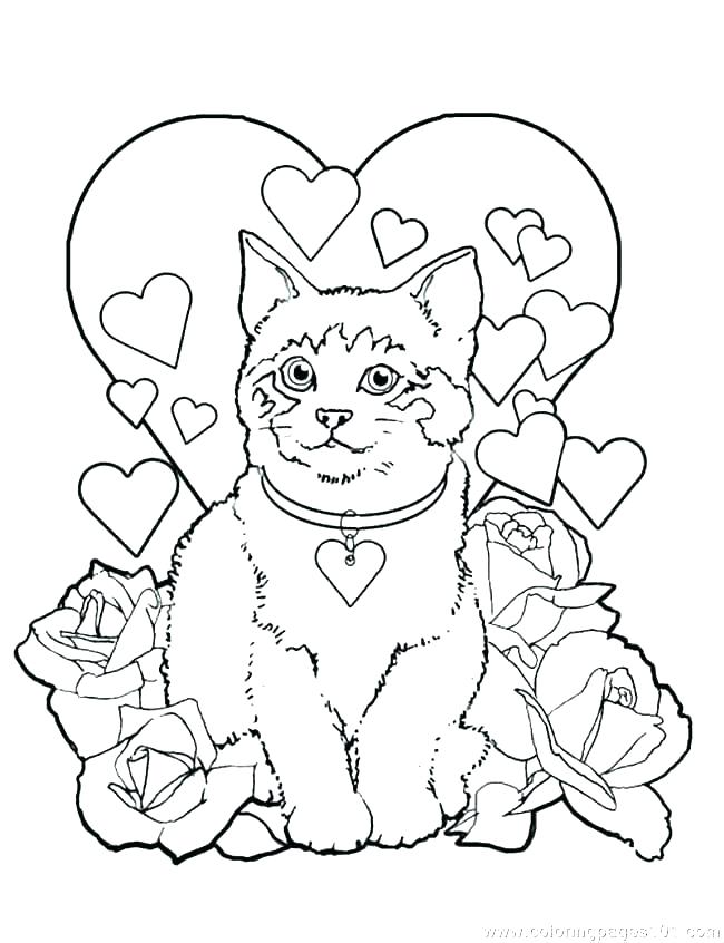 650x846 Coloring Pages Kitty