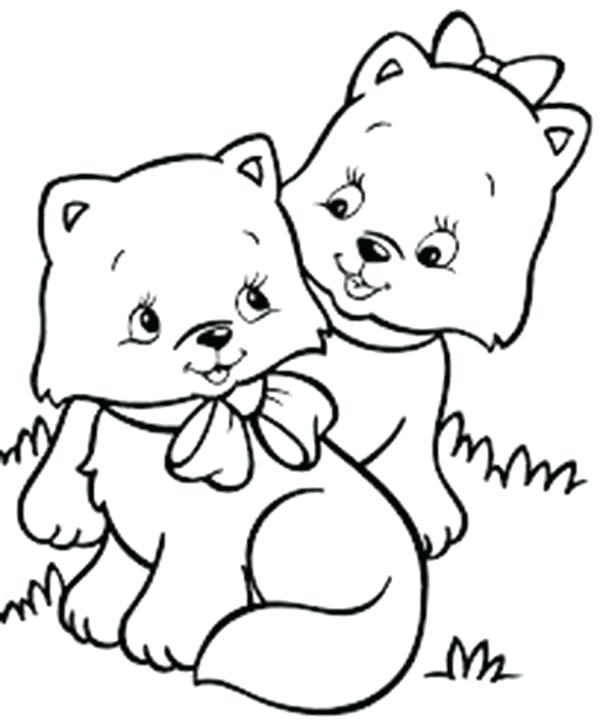 600x724 Cat Coloring Pages Printable Beautiful Kitty Cat In Lovely Outfit